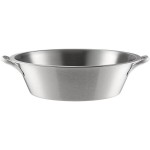 Vollrath 72240 24 Qt. Stainless Steel Utility Pail with Handles - 21 3/4