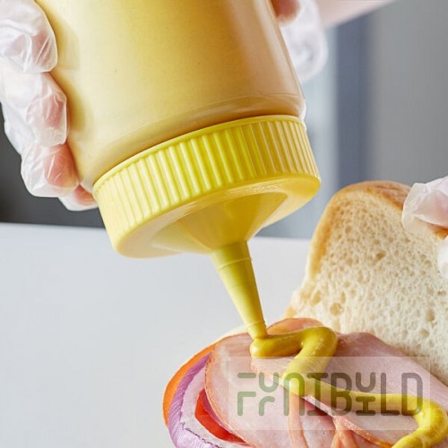 Vollrath 4924-08 Traex® 24 oz. Yellow Single Tip Wide Mouth Squeeze Bottle
