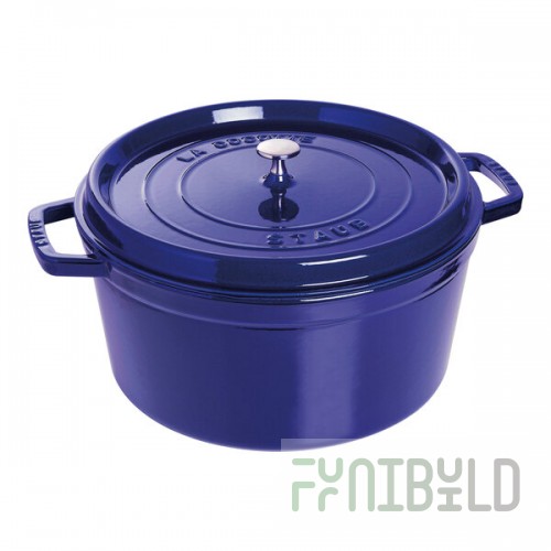 Staub 9 Qt. Dark Blue Enameled Cast Iron Dutch Oven 1004303