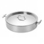 Eastern Tabletop 5926 6 Qt. Mirrored Stainless Steel Induction Pot with Flat Lid and Double Handles Eastern Tabletop 5926 6 Qt. Mirrored Stainless Steel Induction Pot with Flat Lid and Double Handles