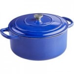 Valor 1.75 Qt. Galaxy Blue Enameled Cast Iron Sauce Pan with Cover