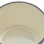 Valor 1.75 Qt. Galaxy Blue Enameled Cast Iron Sauce Pan with Cover
