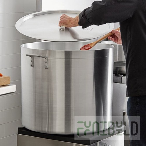 Choice 140 Qt. Heavy Weight Aluminum Stock Pot with Cover