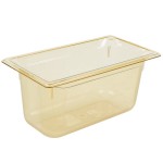 Vollrath 9036410 Super Pan® 1/3 Size Amber High Heat Plastic Food Pan - 6 Vollrath 9036410 Super Pan® 1/3 Size Amber High Heat Plastic Food Pan - 6