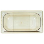 Vollrath 9036410 Super Pan® 1/3 Size Amber High Heat Plastic Food Pan - 6 Vollrath 9036410 Super Pan® 1/3 Size Amber High Heat Plastic Food Pan - 6