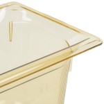 Vollrath 9036410 Super Pan® 1/3 Size Amber High Heat Plastic Food Pan - 6 Vollrath 9036410 Super Pan® 1/3 Size Amber High Heat Plastic Food Pan - 6