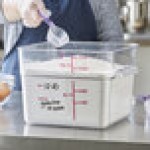 Carlisle 12 Qt. Allergen-Free Clear Square Polycarbonate Food Storage Container