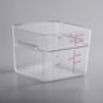 Carlisle 12 Qt. Allergen-Free Clear Square Polycarbonate Food Storage Container