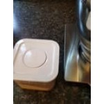 OXO Good Grips 6 Qt. Clear Square SAN Plastic Food Storage Container with White POP Lid OXO Good Grips 6 Qt. Clear Square SAN Plastic Food Storage Container with White POP Lid