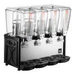 Carnival King RBD5G4 Quadruple 5 Gallon Bowl Refrigerated Beverage Dispenser - 120V Carnival King RBD5G4 Quadruple 5 Gallon Bowl Refrigerated Beverage Dispenser - 120V