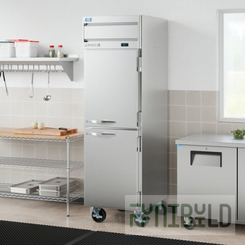 Beverage-Air CT1HC-1HS Cross-Temp 1 Section Convertible Reach-In Refrigerator / Freezer with Half Doors