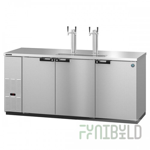 Hoshizaki DD80-S Stainless Steel Double Tap Kegerator Beer Dispenser - (4) 1/2 Keg Capacity