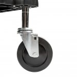 Metro myCart MY2636-25BL Black Utility Cart with Two Shelves and Chrome Posts - 28 Metro myCart MY2636-25BL Black Utility Cart with Two Shelves and Chrome Posts - 28