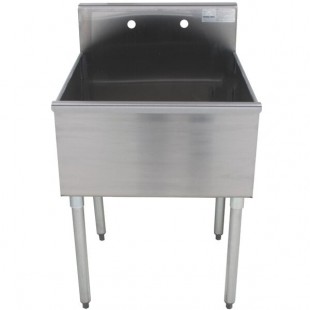 Advance Tabco 4-41-24 One Compartment Stainless Steel Commercial Sink - 24 Advance Tabco 4-41-24 One Compartment Stainless Steel Commercial Sink - 24