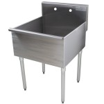 Advance Tabco 4-41-24 One Compartment Stainless Steel Commercial Sink - 24 Advance Tabco 4-41-24 One Compartment Stainless Steel Commercial Sink - 24