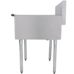 Advance Tabco 4-41-24 One Compartment Stainless Steel Commercial Sink - 24 Advance Tabco 4-41-24 One Compartment Stainless Steel Commercial Sink - 24