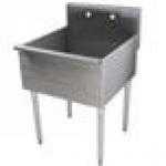 Advance Tabco 4-41-24 One Compartment Stainless Steel Commercial Sink - 24 Advance Tabco 4-41-24 One Compartment Stainless Steel Commercial Sink - 24