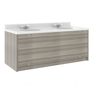 Tot Mate TM8352R.S3322 Shadow Elm Double Laminate Floor Vanity - 49