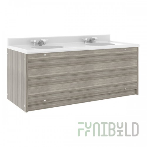 Tot Mate TM8352R.S3322 Shadow Elm Double Laminate Floor Vanity - 49