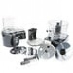 Waring WFP14SC Combination Food Processor with 3.5 Qt. Clear Bowl, Continuous Feed Attachment, and 4 Discs - 1 hp