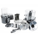 Waring WFP14SC Combination Food Processor with 3.5 Qt. Clear Bowl, Continuous Feed Attachment, and 4 Discs - 1 hp