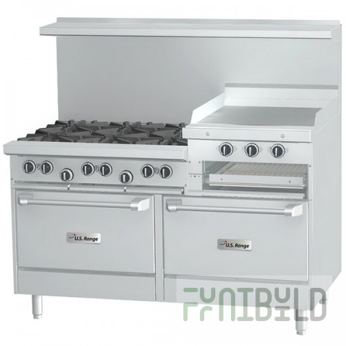 U.S. Range U60-6R24RS LP Liquid Propane 6 Burner 60