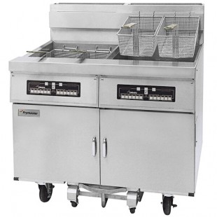 Dean by Frymaster SCFD260G Liquid Propane Decathlon Gas Floor Fryer with (2) 75 lb. Frypots, Thermatron Controls, and Built-In Filtration - 300,000 BTU Dean by Frymaster SCFD260G Liquid Propane Decathlon Gas Floor Fryer with (2) 75 lb. Frypots, Thermatron Controls, and Built-In Filtration - 300,000 BTU