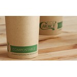 EcoChoice 24 oz. Kraft Compostable Paper Hot Cup and PLA Lid - 50/Case