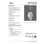 American Standard Decorum 6043001EC.020 White Vitreous China High-Efficiency Washout Urinal with EverClean and Back Spud Inlet - 0.125 GPF