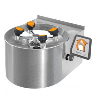 Guardian Equipment G1721 WideArea Wall Mounted Eye and Face Wash Station with Stainless Steel Bowl and Skirt