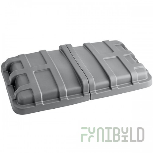 Lavex 27 Cubic Foot Gray Cube Truck Lid