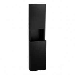 Bobrick Fino B-9944_MBLK 8.5 Gallon Surface-Mounted Paper Towel Dispenser / Waste Receptacle with Matte Black Finish