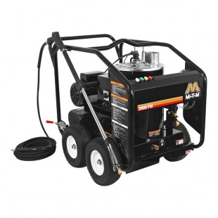Mi-T-M HSE Series HSE-2003-0MG10 Corded Electric Hot Water Pressure Washer with General Pump and Gas-Fired Burner - 2,000 PSI; 2.8 GPM Mi-T-M HSE Series HSE-2003-0MG10 Corded Electric Hot Water Pressure Washer with General Pump and Gas-Fired Burner - 2,000 PSI; 2.8 GPM