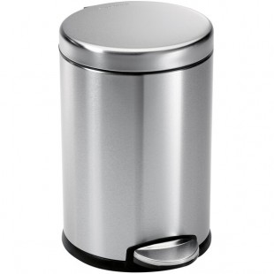 simplehuman CW1852 1.2 Gallon / 4.5 Liter Brushed Stainless Steel Round Step-On Trash Can simplehuman CW1852 1.2 Gallon / 4.5 Liter Brushed Stainless Steel Round Step-On Trash Can