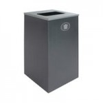 Busch Systems Spectrum 101131 24 Gallon Blue Powder-Coated Steel Decorative Mixed Recyclables Receptacle