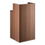 Lancaster Table & Seating Waste 32 Gallon Walnut Waste Receptacle Enclosure with Drop Hole and Tray Shelf Lancaster Table & Seating Waste 32 Gallon Walnut Waste Receptacle Enclosure with Drop Hole and Tray Shelf
