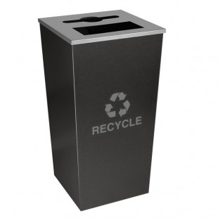 Ex-Cell Kaiser RC-MTR-34 COMBO HCCL Metro Companion XL Square 34 Gallon Hammered Charcoal Two Recycling Bin Ex-Cell Kaiser RC-MTR-34 COMBO HCCL Metro Companion XL Square 34 Gallon Hammered Charcoal Two Recycling Bin