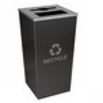 Ex-Cell Kaiser RC-MTR-34 COMBO HCCL Metro Companion XL Square 34 Gallon Hammered Charcoal Two Recycling Bin