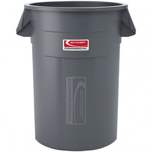 Suncast TCU55GY 55 Gallon Gray Round Trash Can Suncast TCU55GY 55 Gallon Gray Round Trash Can