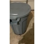 Rubbermaid® BRUTE 20 Gallon White Round Trash Can, Lid, and Dolly Kit