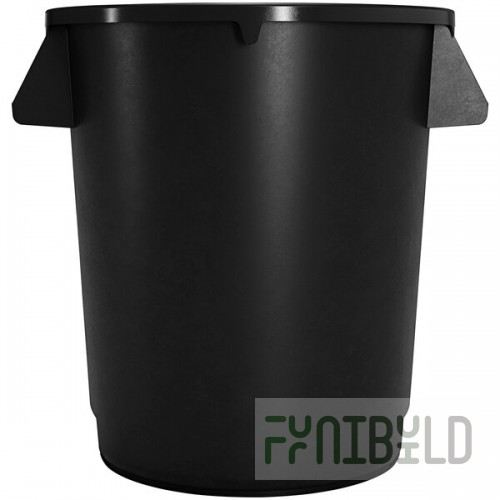Carlisle 84101003 Bronco 10 Gallon Black Round Trash Can