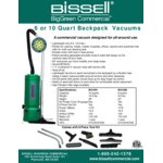 Bissell Commercial BG1001 10 Qt. Backpack Vacuum Cleaner with 4' Swivel Hose and HEPA Filtration