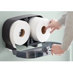 Lavex Select Compact Jumbo Jr. 550' 2-Ply Toilet Paper Roll with 7 Lavex Select Compact Jumbo Jr. 550' 2-Ply Toilet Paper Roll with 7