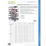 Lakeside 433 Medium-Duty Stainless Steel Six Shelf Utility Cart with All Edges Down - 36 3/8