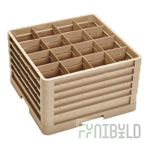 Vollrath CR8DDDDD Traex® 16 Compartment Beige Full-Size Closed Wall 11