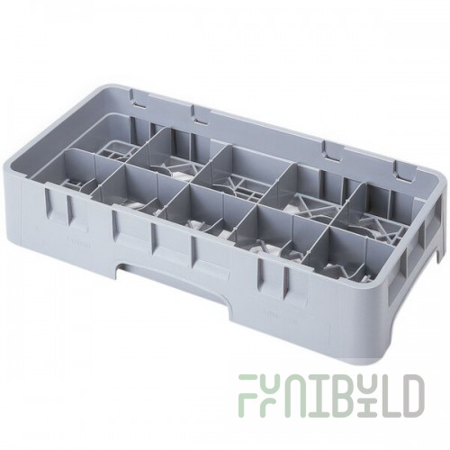 Cambro 10HC414151 Soft Gray 10 Compartment Half Size 4 1/4