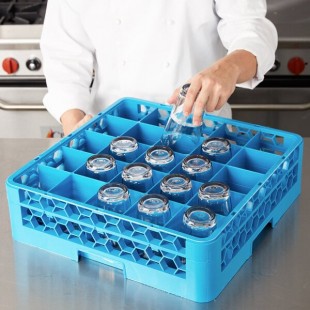 Carlisle RG25-114 Opticlean 25 Compartment Glass Rack with 1 Extender Carlisle RG25-114 Opticlean 25 Compartment Glass Rack with 1 Extender