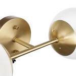 Globe Modern Glam Matte Brass / Frosted Glass Wall Sconce - 120V, 60W Globe Modern Glam Matte Brass / Frosted Glass Wall Sconce - 120V, 60W