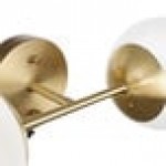 Globe Modern Glam Matte Brass / Frosted Glass Wall Sconce - 120V, 60W Globe Modern Glam Matte Brass / Frosted Glass Wall Sconce - 120V, 60W