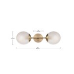 Globe Modern Glam Matte Brass / Frosted Glass Wall Sconce - 120V, 60W Globe Modern Glam Matte Brass / Frosted Glass Wall Sconce - 120V, 60W